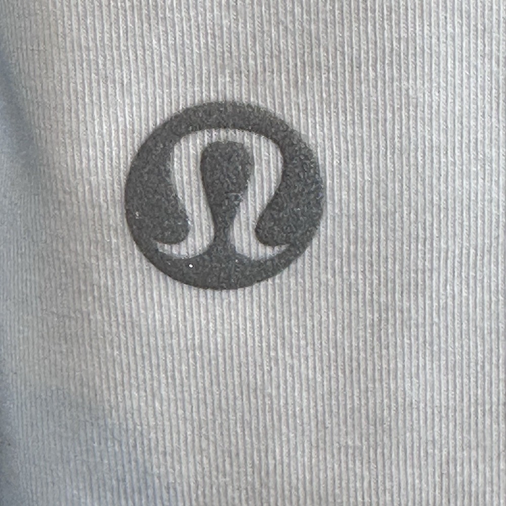 lululemon Womens White Racerback Tank Crew Neck Stretch Lightweight Activewear 8